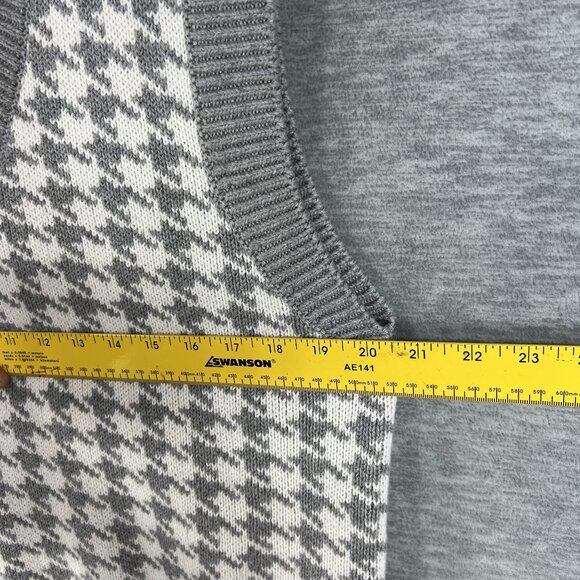Abercrombie & Fitch Womens S Houndstooth Soft Knit Sweater Vest Cottagecore - Picture 10 of 13